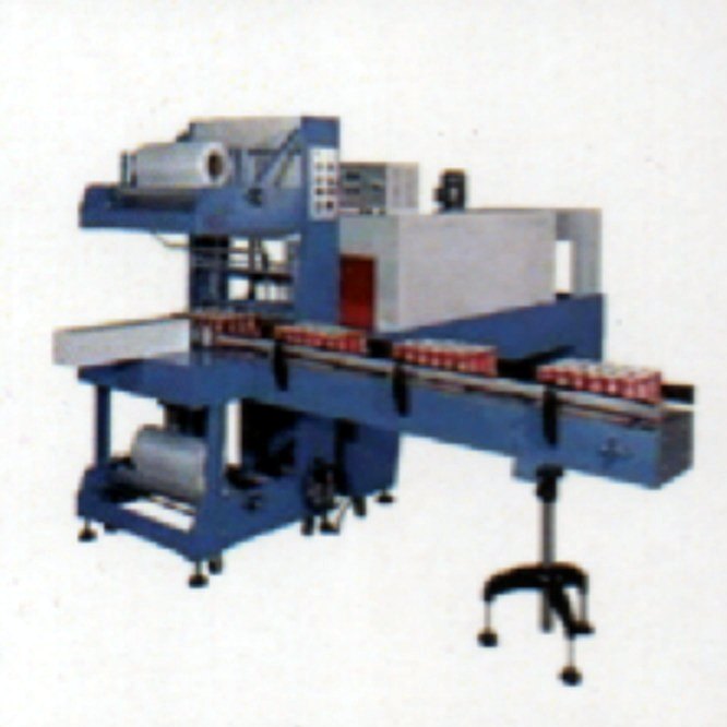 Shrink wrapping tunnel with infeed conveyor