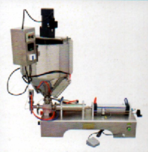Piston type liquid filling pump with foot pedal